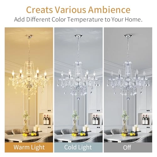 K9 Crystal Chandelier - 6-Lights 27"H 22"W Gold