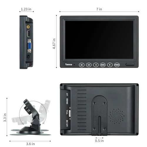 LCD Monitor - 723722197093 7 Inches 1024 x 600 Pixels