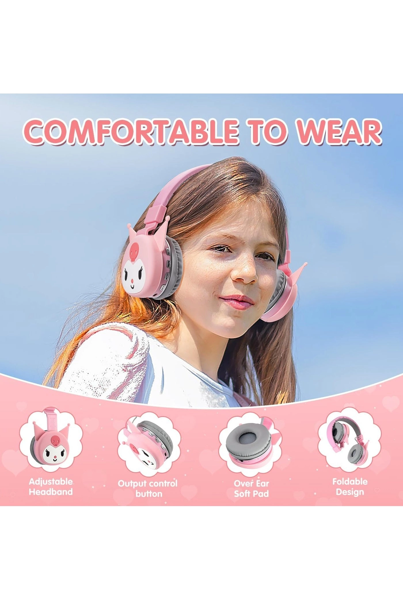Cartoon Kids Wireless Headphone