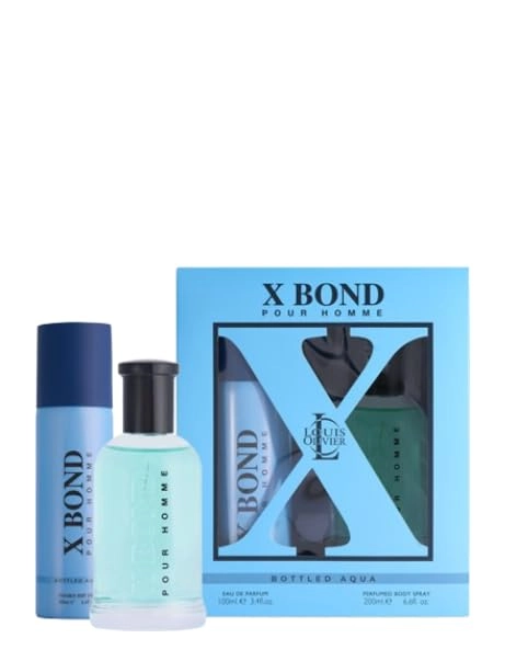 HOUSE OF PERFUMES X Bond Bottled Aqua - Eau de Parfum 100ml + Perfumed Body Spray - 200ml