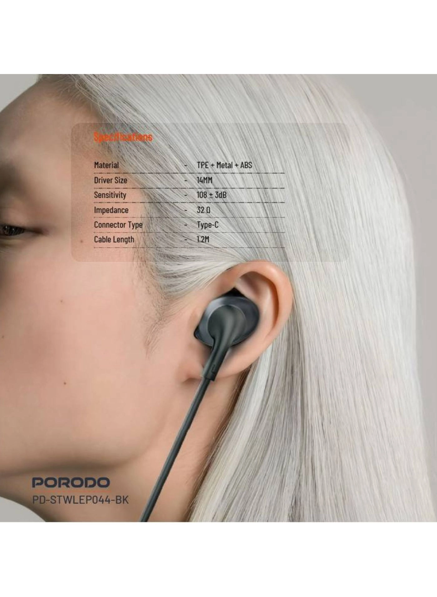 PD-STCEP-WH Wired Earbud