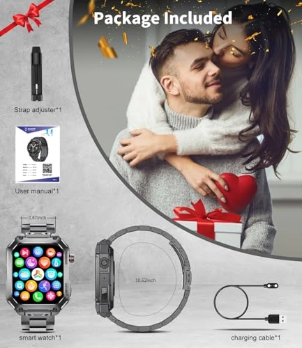 Military Smart Watch Stainless Steel