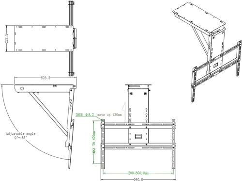 Ceiling TV Mount - 50kg 26-70 inch