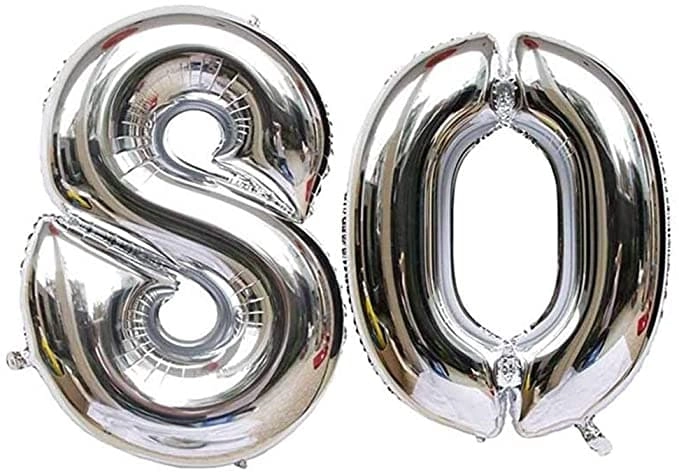Number Balloons - 40 Inch Silver