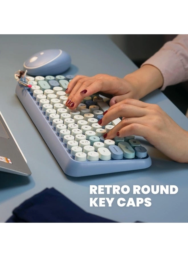 PERIDUO-713BL Mini Keyboard + Mouse - US Wireless