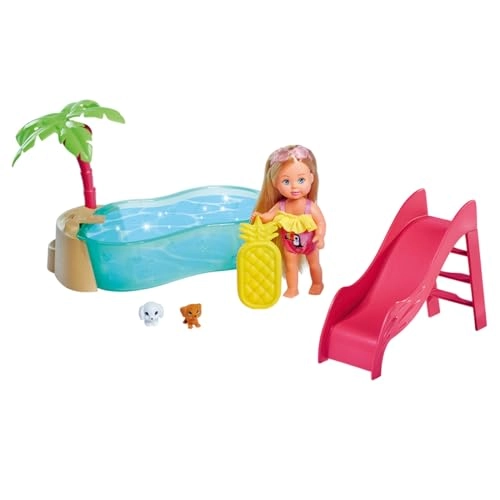Evi Love Pool Party Doll - 12 cm Plastic Pink Ages 3+