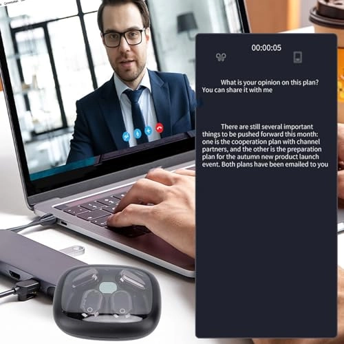 AI Translation Earbuds - Open Fit Charging Case