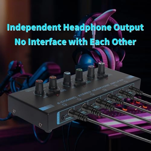 Headphone Amp Amplifier - 6-Channel