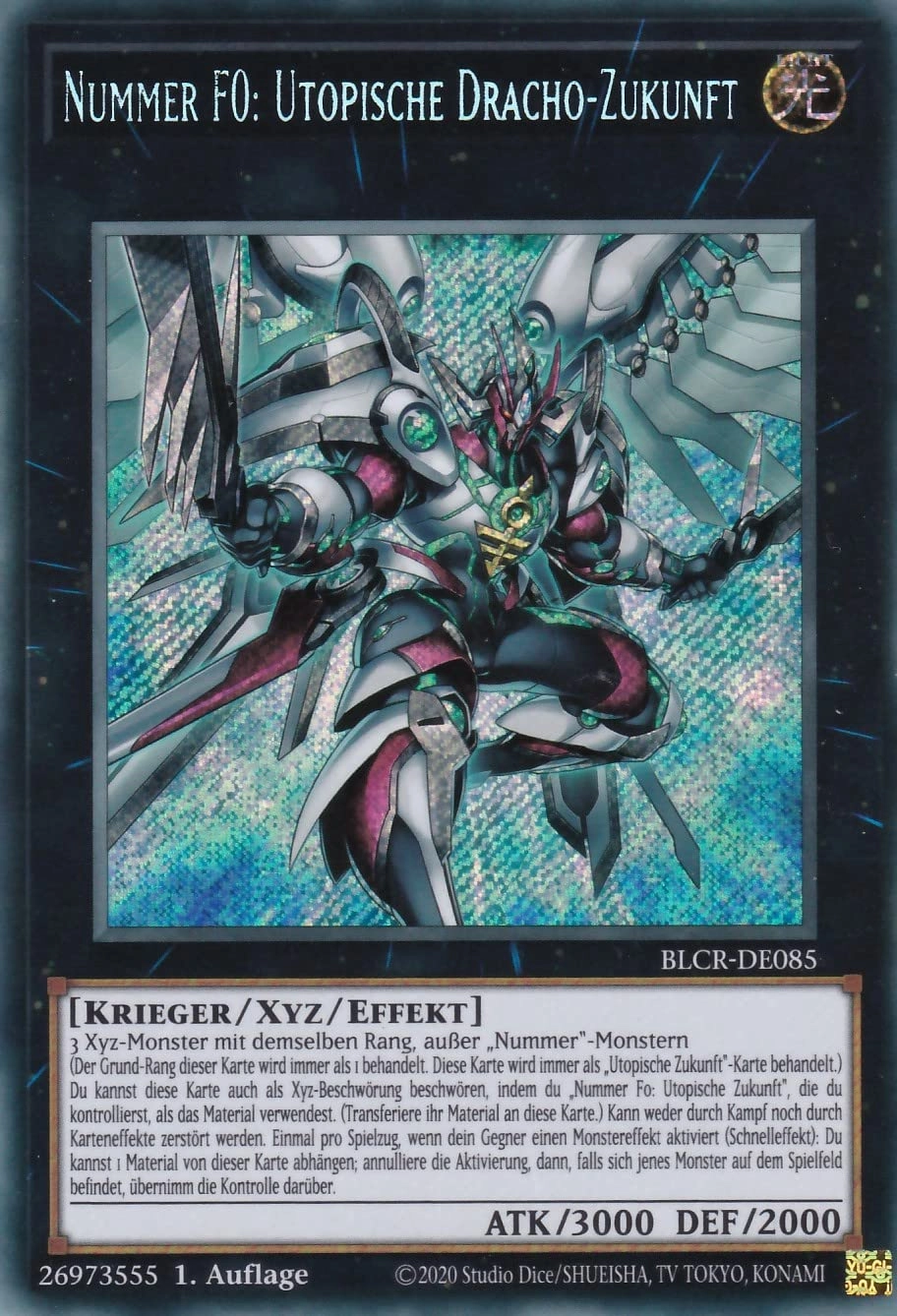 TCG Yugioh Number F0: Utopian Dracho Future BLCR-DE085 - German