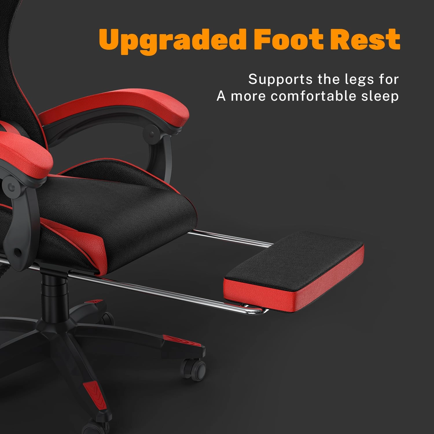 gaming chair - Red With Footrest