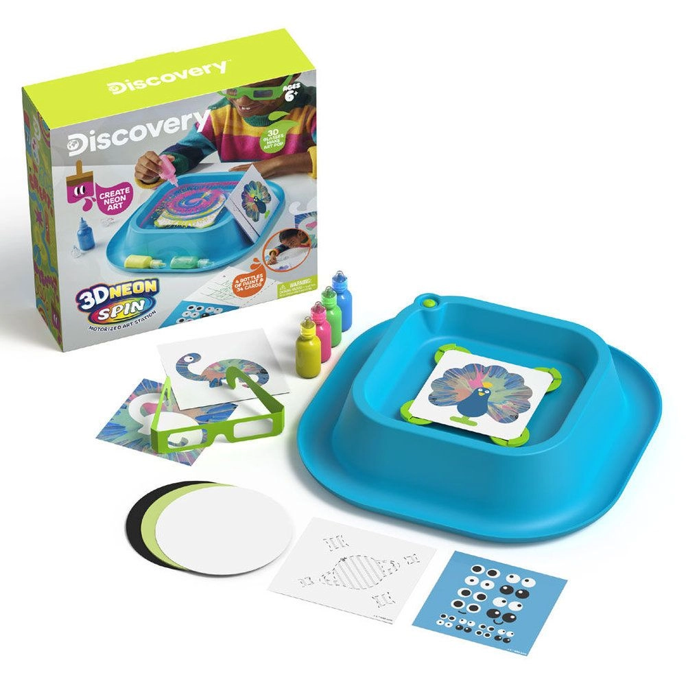 Discovery Paper 3D Neon Spin Motorized Art Station - 6+ years