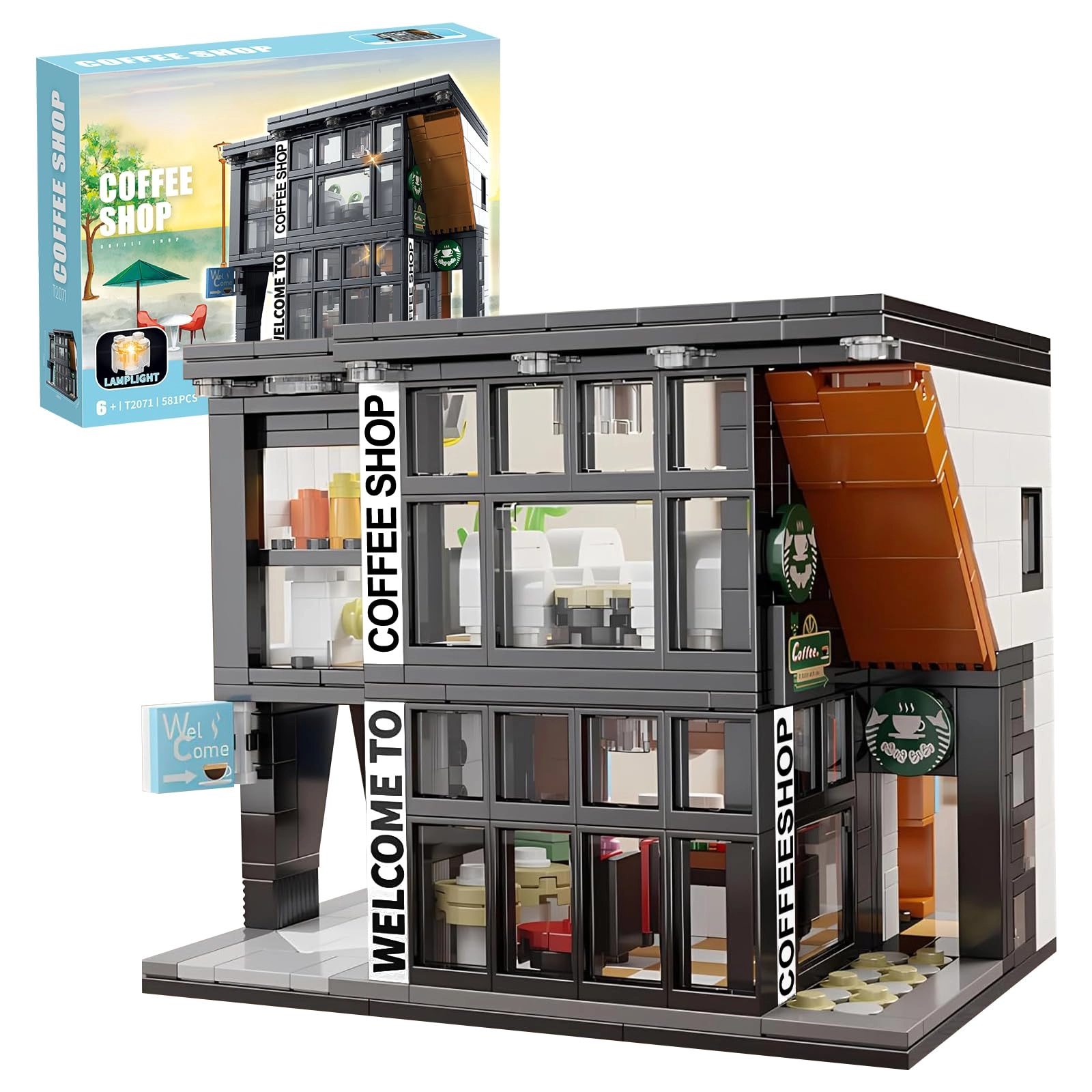 PHOEWON City Street View Coffee House - LED Light