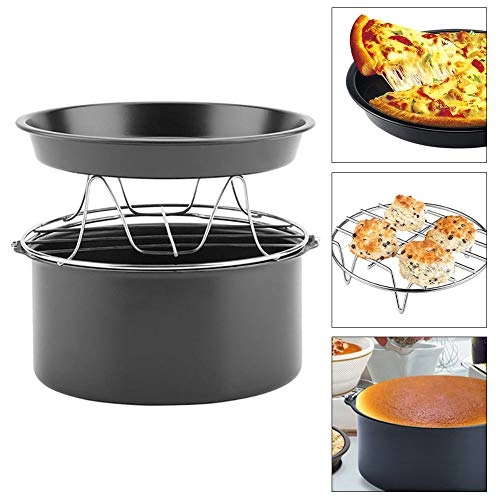 Cake Tin + Pizza Tray + Grill Rack - Carbon steel,stainless steel. 3pcs