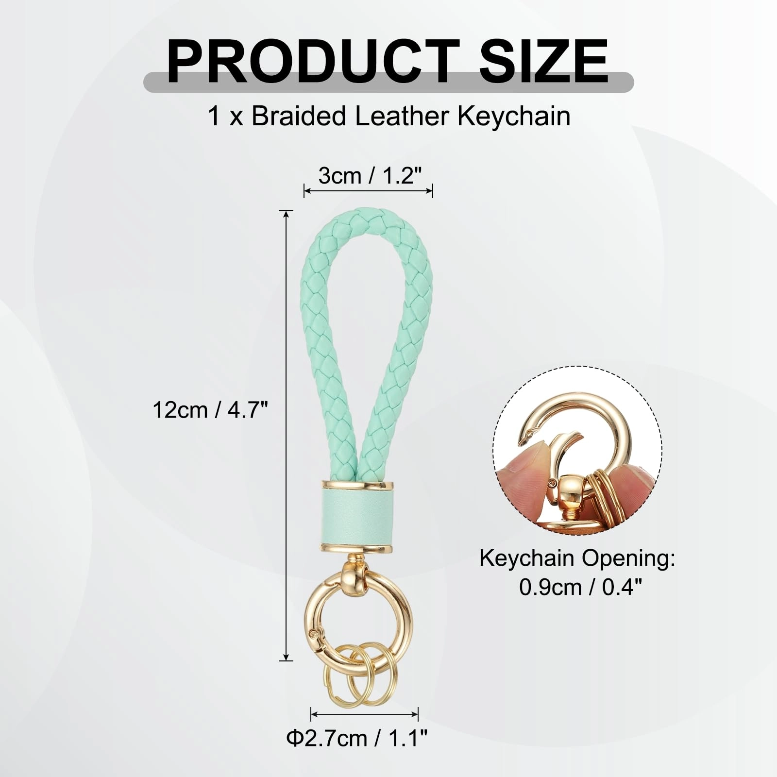 Braided Leather Keychain - Animal