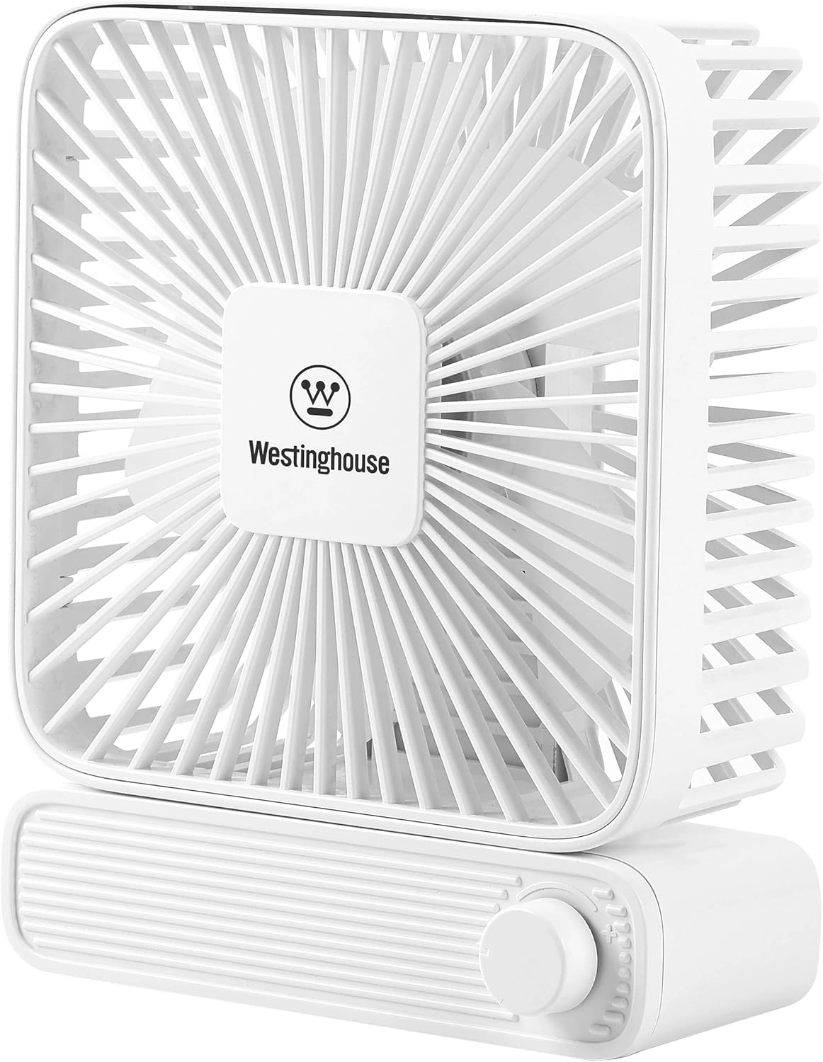 Rechargeable Desk Fan - LED Night Light 4-Speed USB