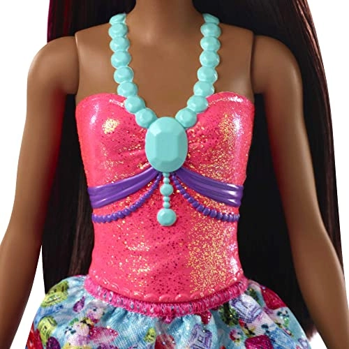Barbie Dreamtopia - 12-inch Brunette with Pink Hairstreak Ages 3+