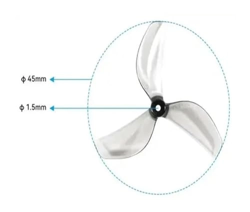45mm 3Blade PC Propeller - 8Pcs 1.5mm 0805