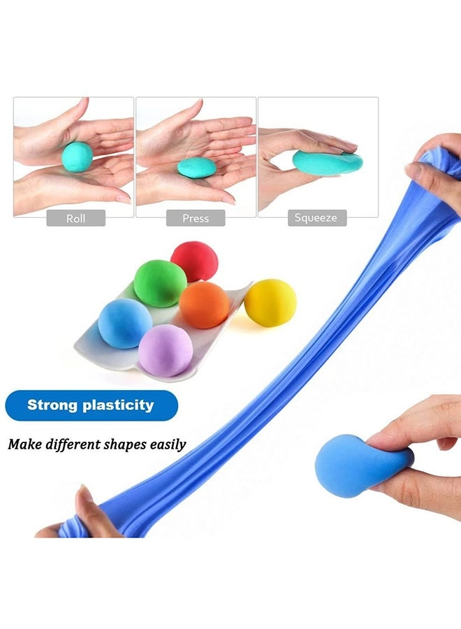 24-Piece Colours Fluffy Slime Soft Clay Diy Modelling Set - 3+ Years 24 pieces