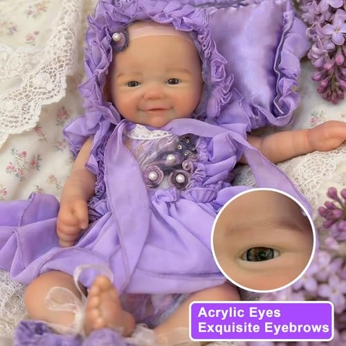 Reborn Baby Doll - 18 inch Silicone Full Body Ages 3+