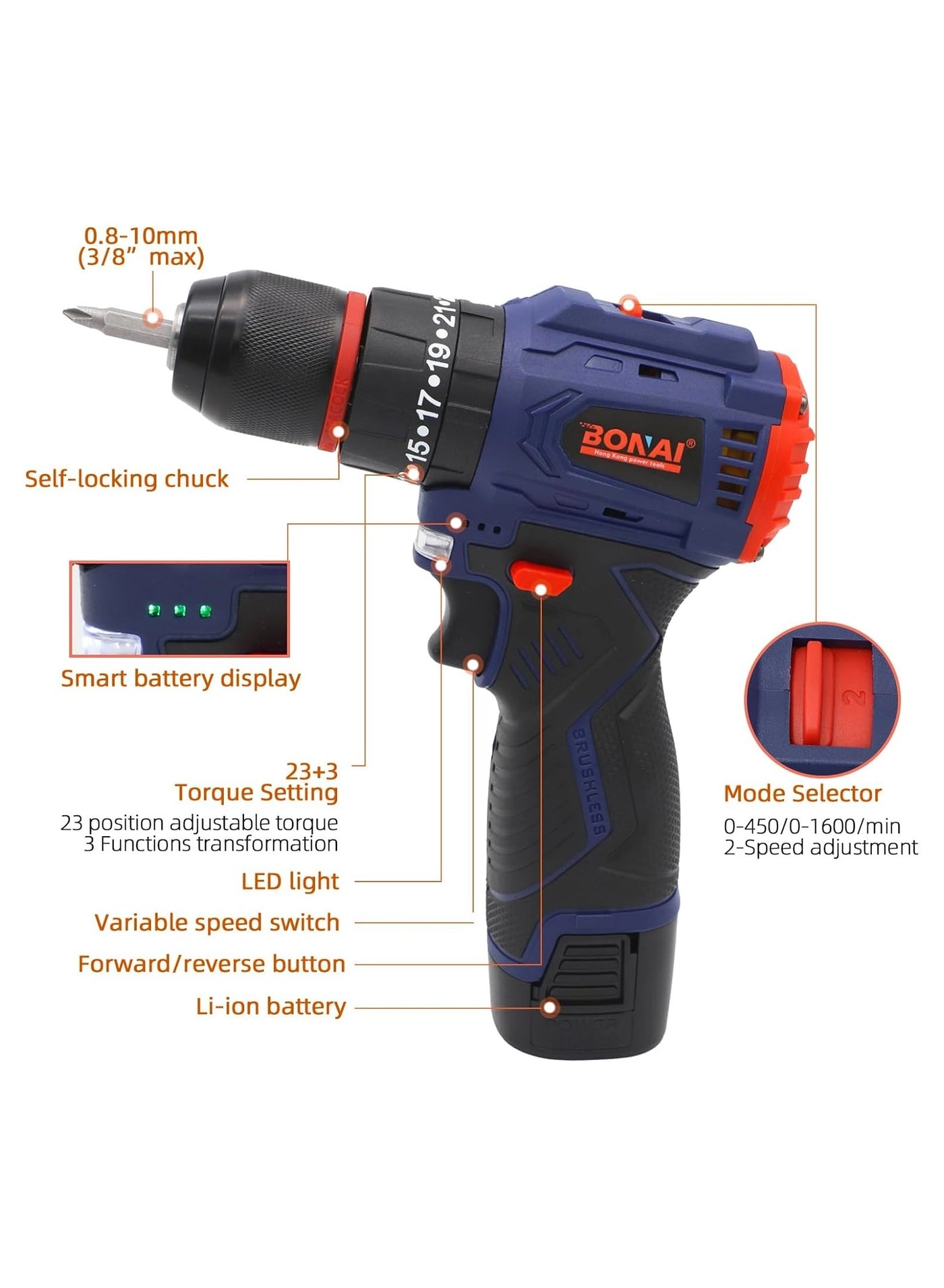 88VF Cordless Brushless Impact Drill