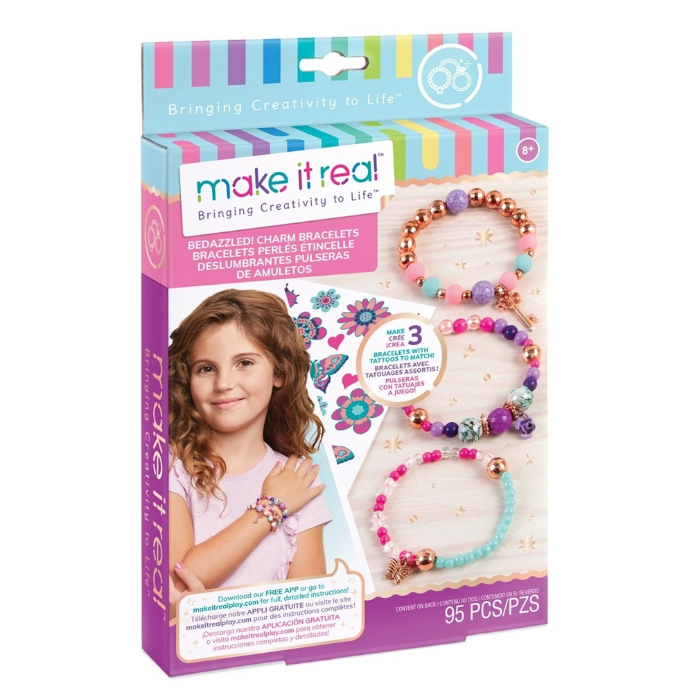 Make it Real Bedazzled! Charm Bracelets - 95pcs DIY kit