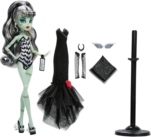 Frankie Stone Doll - striped swimsuit dark shimmering dress