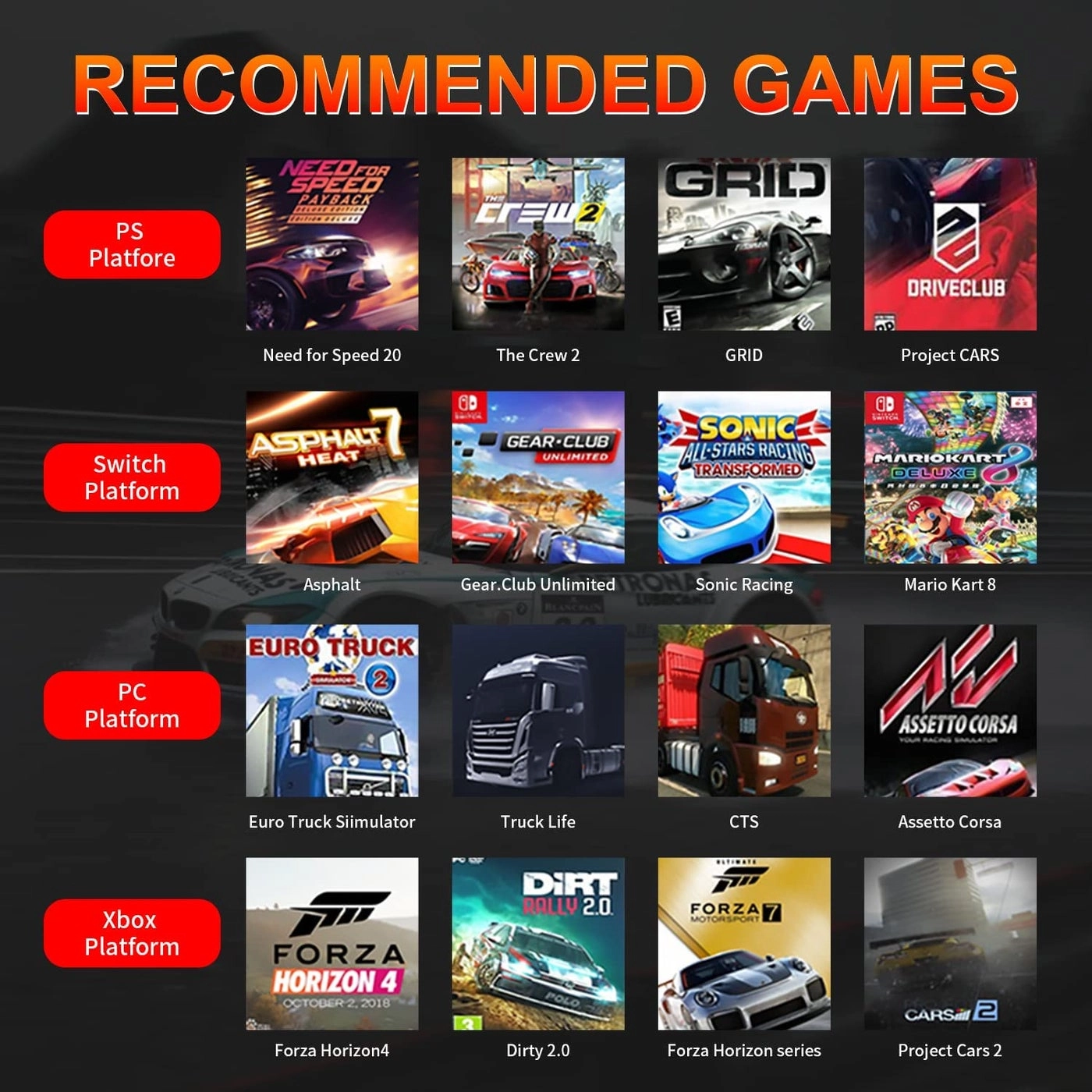 R270 Racing Wheel & Pedals - PC PS3 PS4 XBOX ONE XBOX 360 Nintendo Switch Android