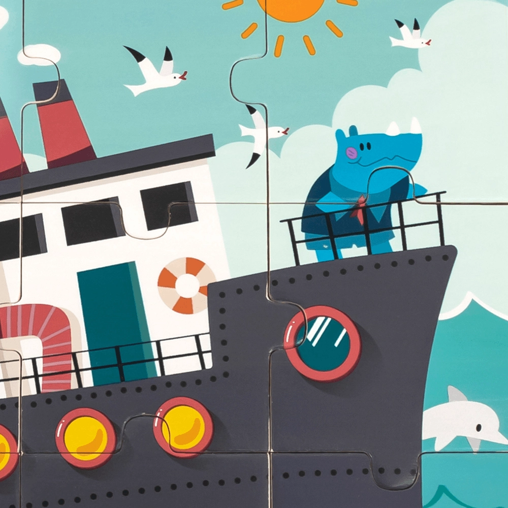 Ship Wooden Puzzle (SW-44630) - 9 pcs