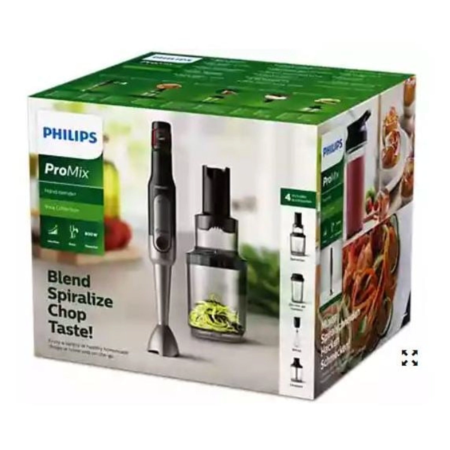 Premix Hand Blender - ProMix technology, SpeedTouch technology, includes whisk XL chopper and spiralizer