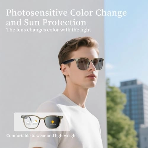 Bluetooth Audio Glasses - Anti-Blue Light Semi-Open-Ear IPX5 Waterproof