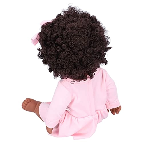 Reborn Baby Doll - 30cm Black curly hair Ages 12 months+