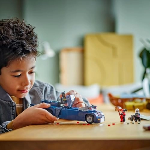 DC Batman Batmobile vs. Harley Quinn and Mr. Freeze - 3 Minifigures 8+