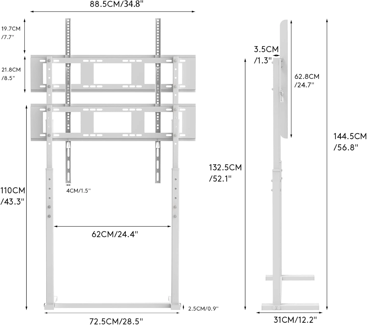 TV Floor Mount Stand - 40kg 32-100 Inch