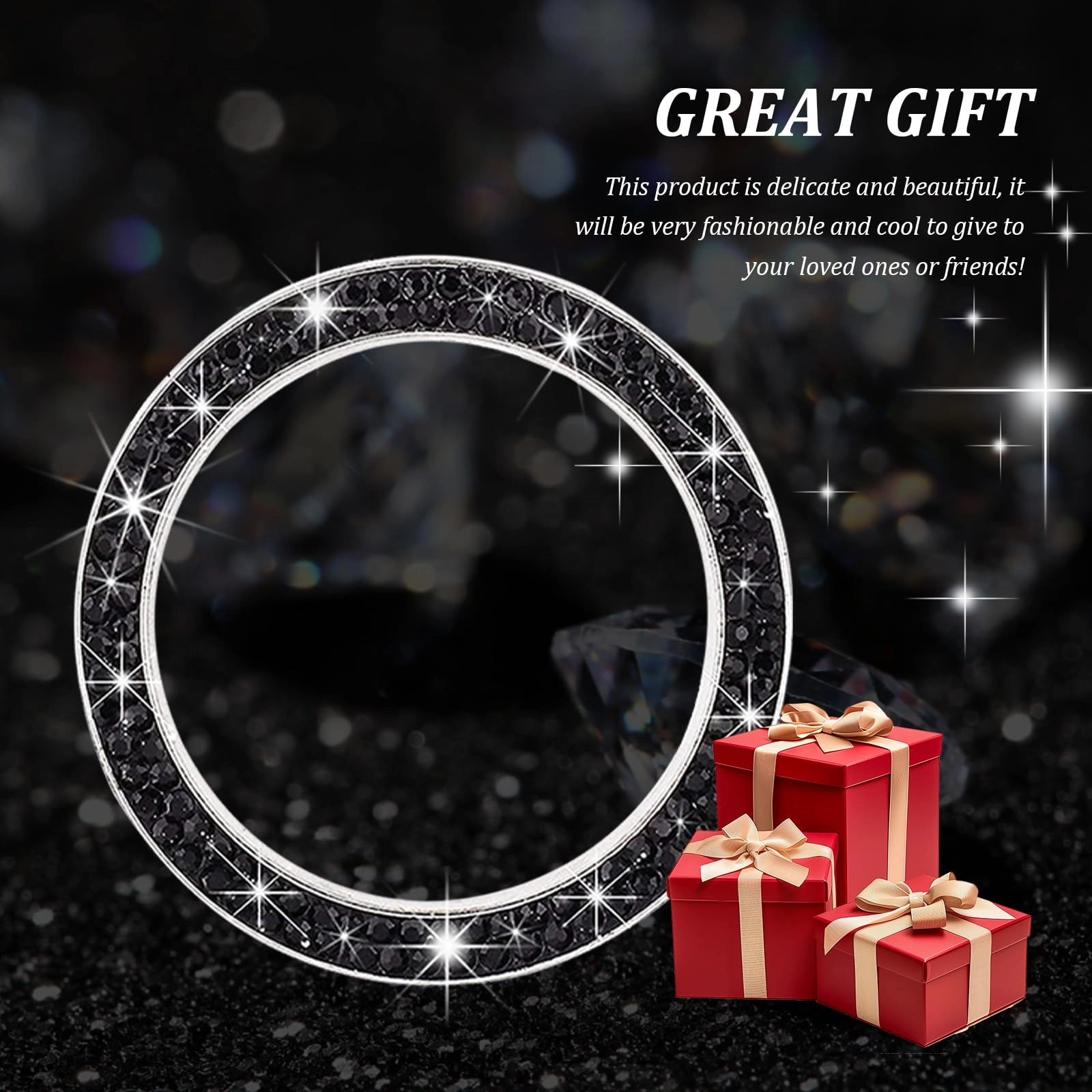 Rhinestone Car Engine Start Ring Decals