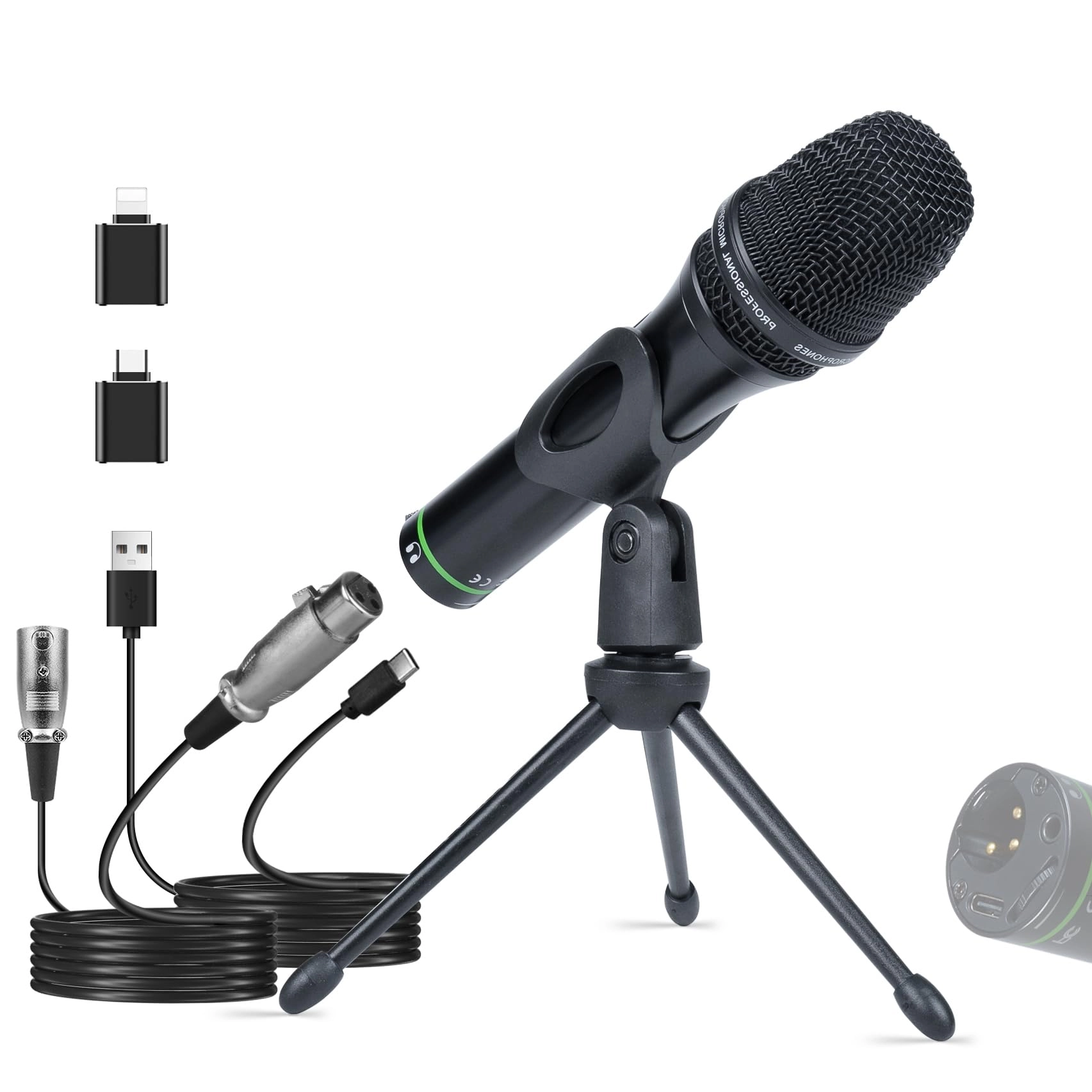 Riworal Dynamic Microphone USB Microphone