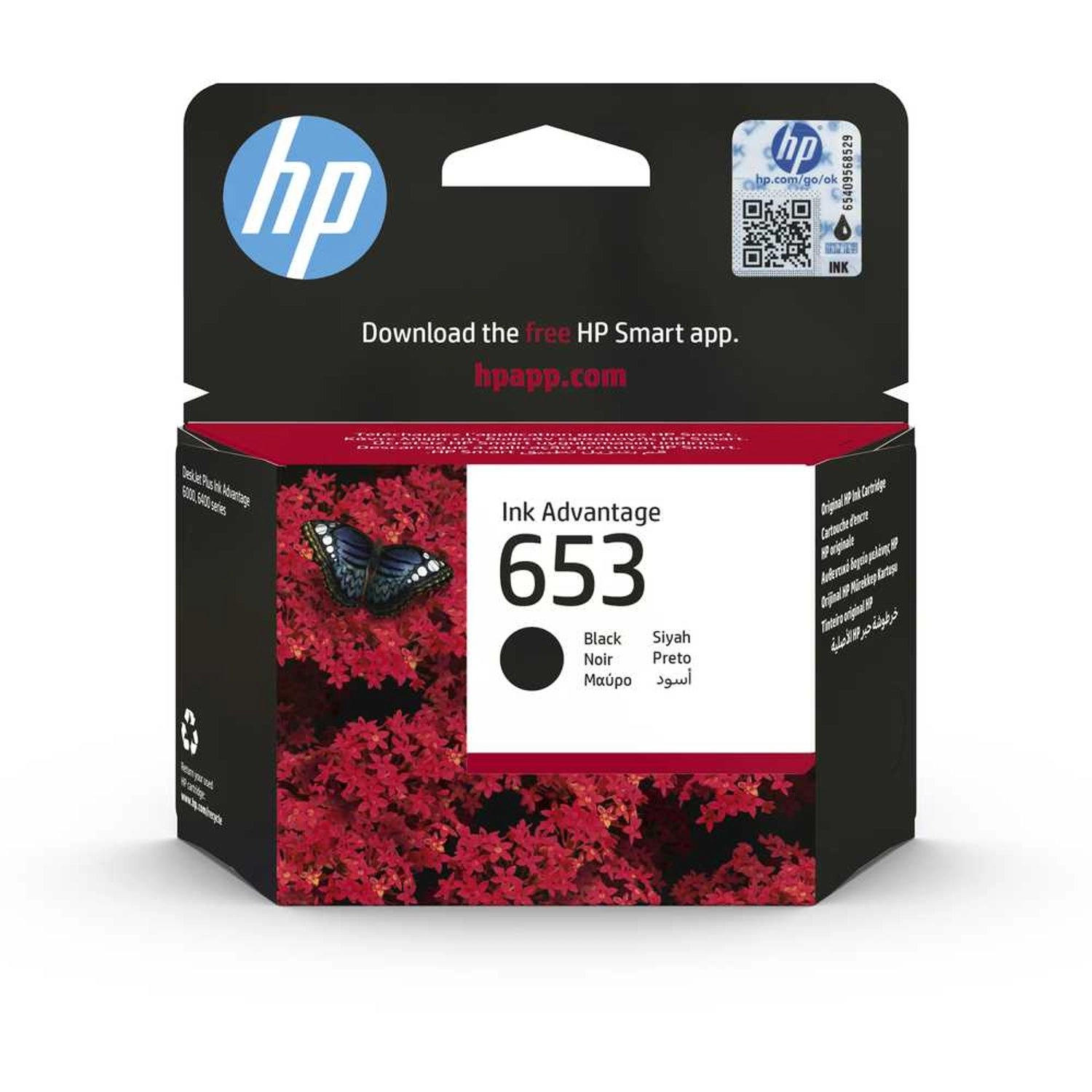 HP 653 - Standard Yield Black
