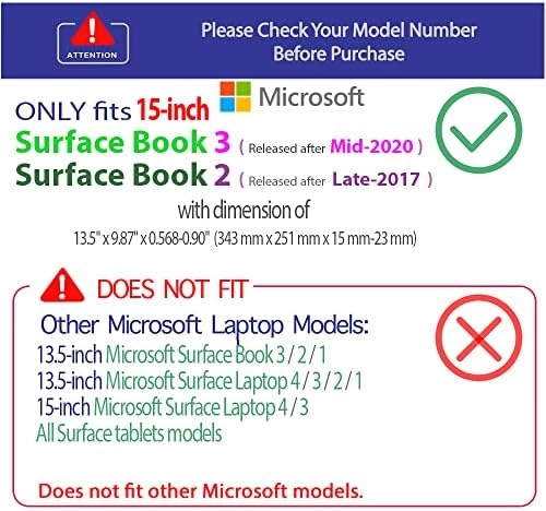iPearl Snap-On Case for Surface Book 2 - Hard Shell 15-Inch