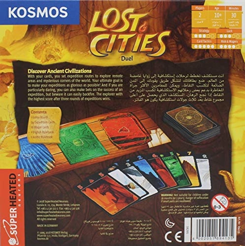 Lost Cities Duel - Card Game (English And Arabic)