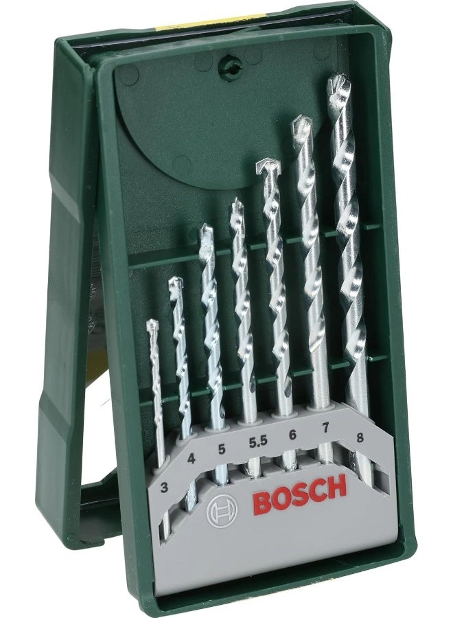 Bosch Mini-X-Line - 7-piece Masonry Carbide-tip