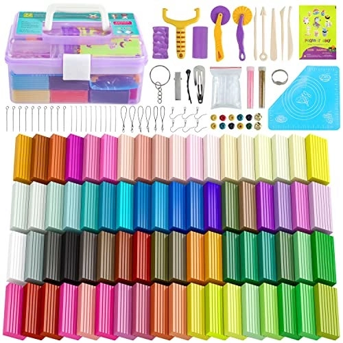 CyAJM Polymer Clay 72 Colors - Clay 68g 72pcs.