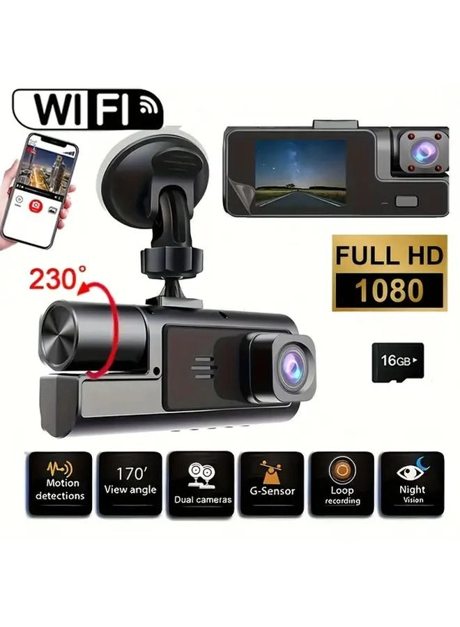 BELIBUY dual lens - 1080p Full HD 16GB WiFi