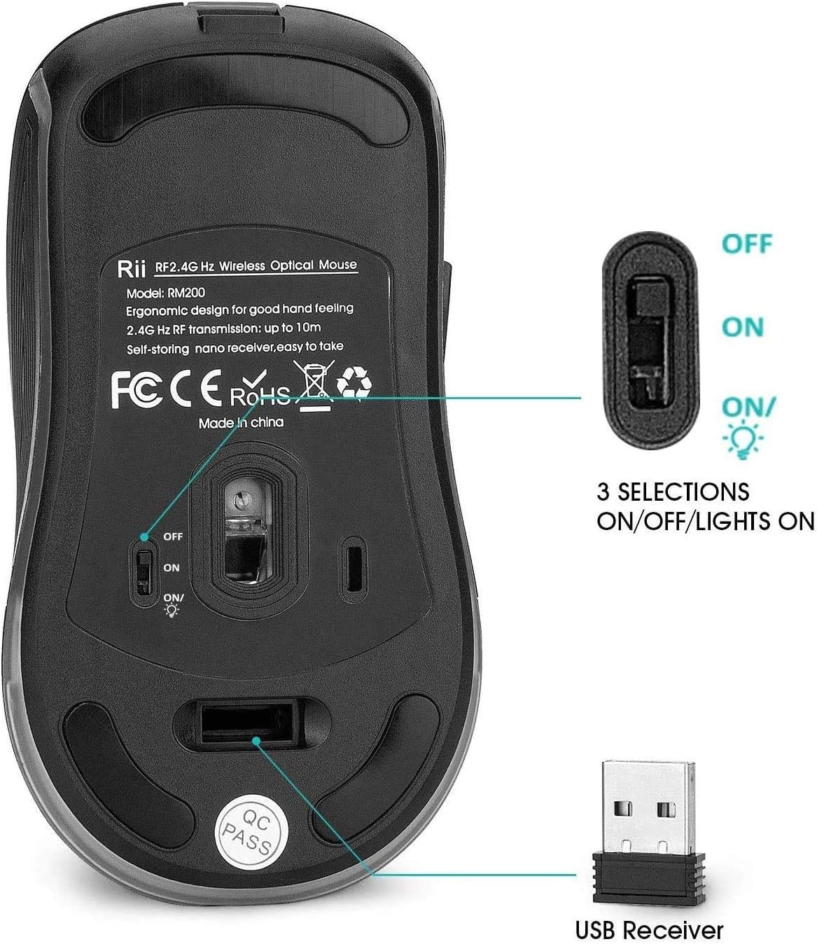 RM200 Wireless Mouse - Wireless