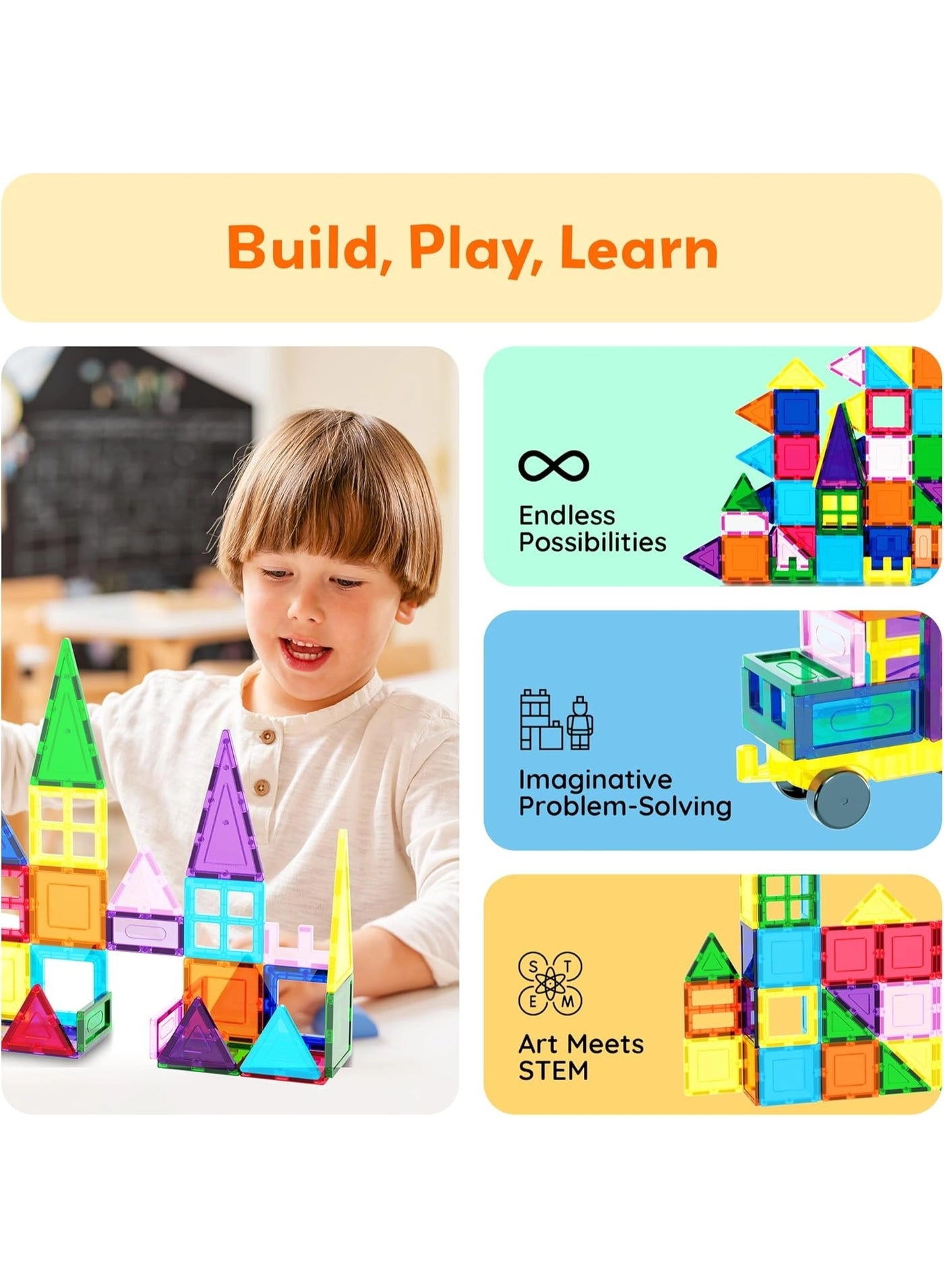 Magnetic 3D Blocks - Architecture 101 pcs