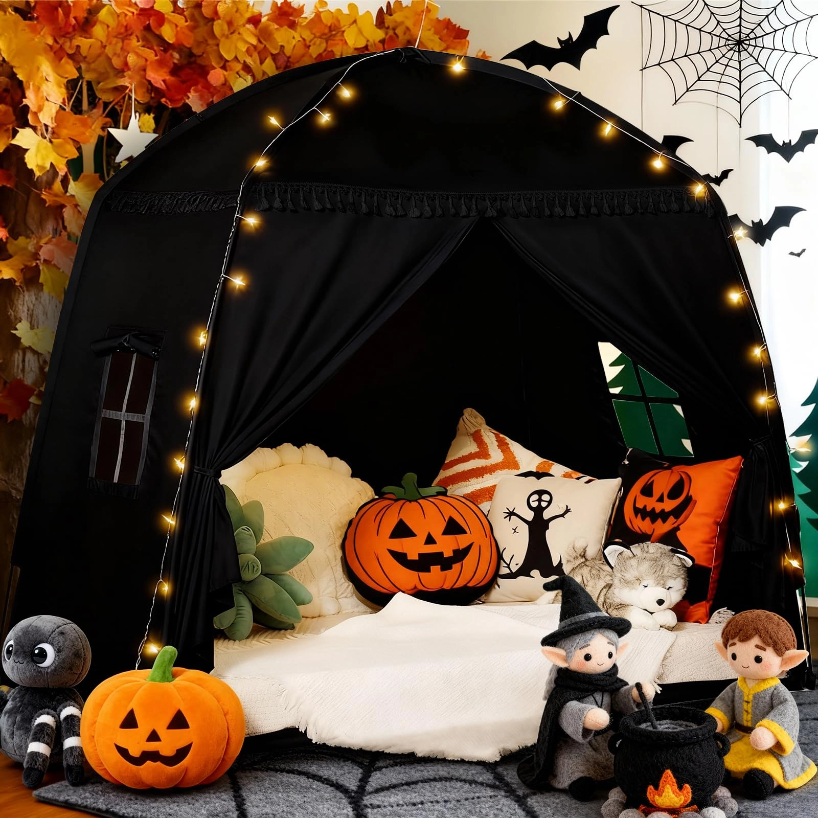 sumbababy Kids Teepee Tent - Twin-Canopy Cream