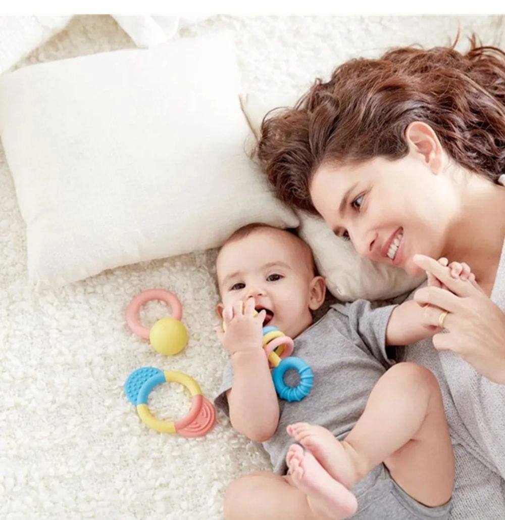 Rattling Rings Teether - rice-based material