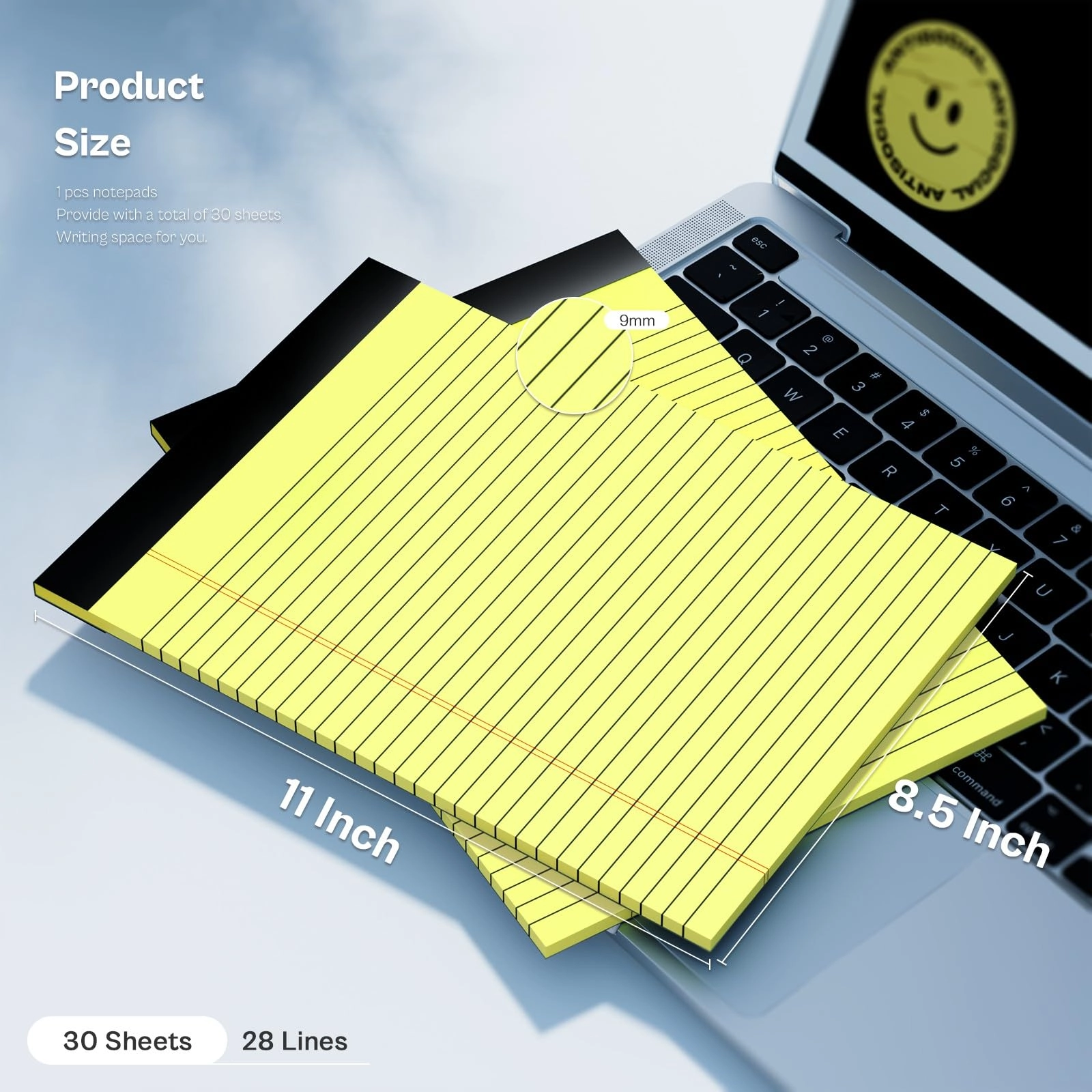 Legal Pad 8.5x11 - Lined 30 Sheets