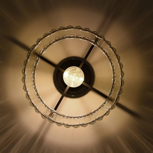 Crystal Ceiling Lamp - E27 Black 26.5 cm