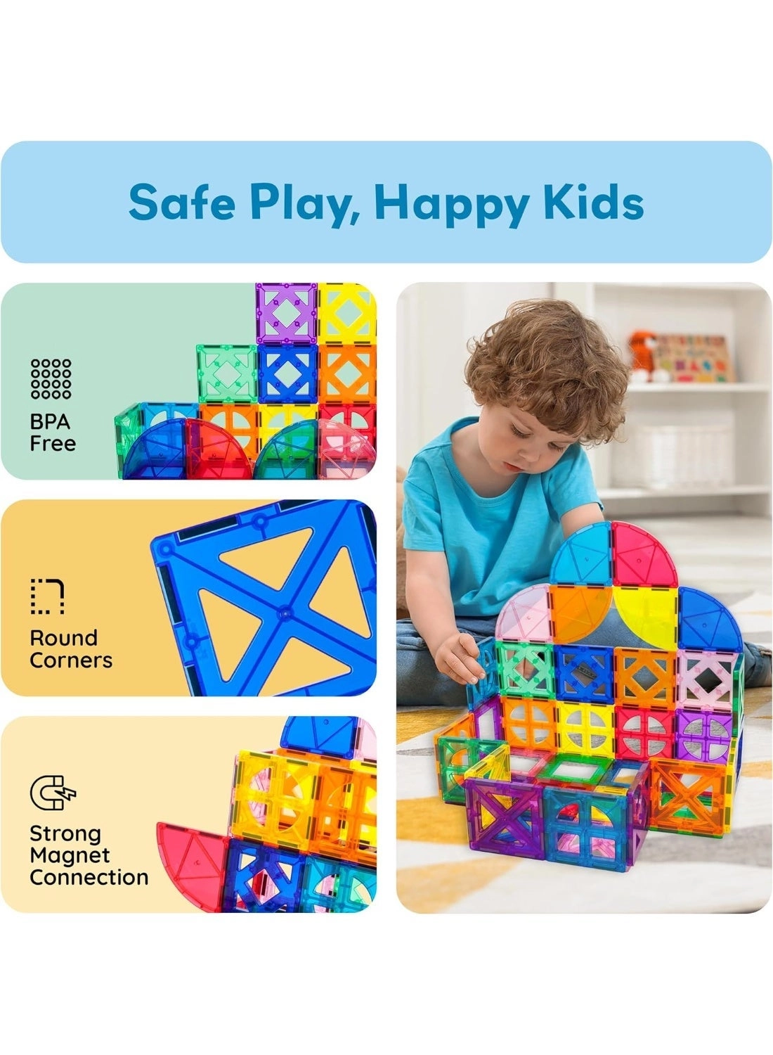 Magnetic Tile Rocket Set - 36 pcs