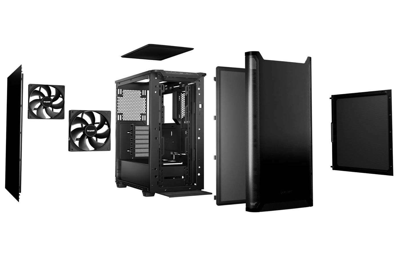 Pure Base 501 - Black 2 Preinstalled Quiet Fans