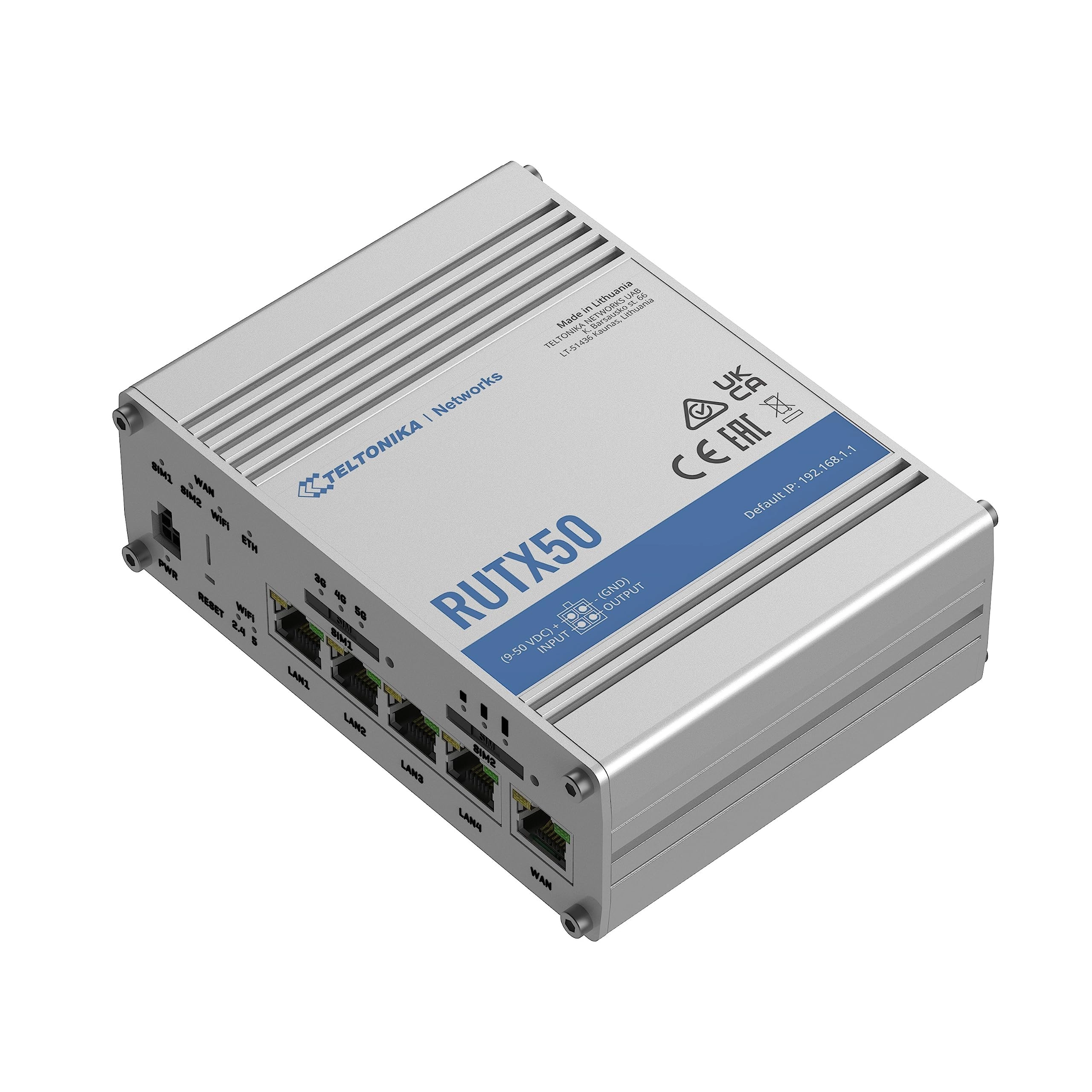 RUTX50 - 867 Mbps 802.11b/g/n/ac Wave 2 (WiFi 5)